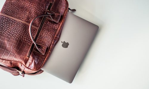 laptop in bag